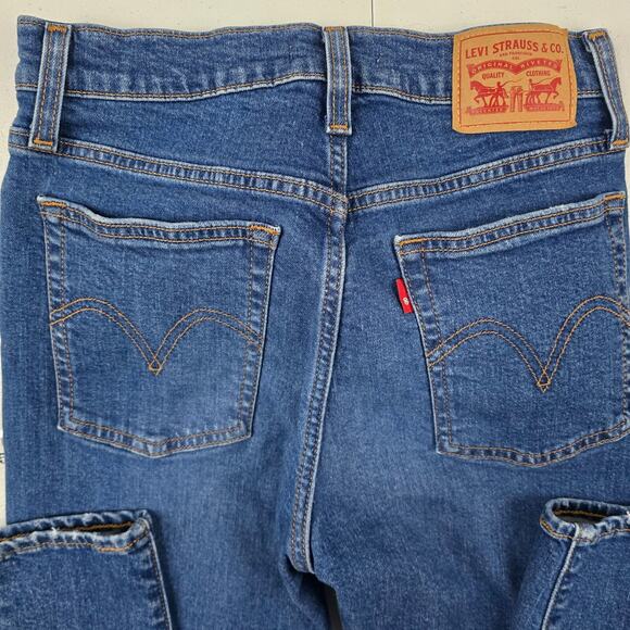 Levi's wedgie‎ skinny jeans blue 27 womens denim 5401 - Picture 4 of 13